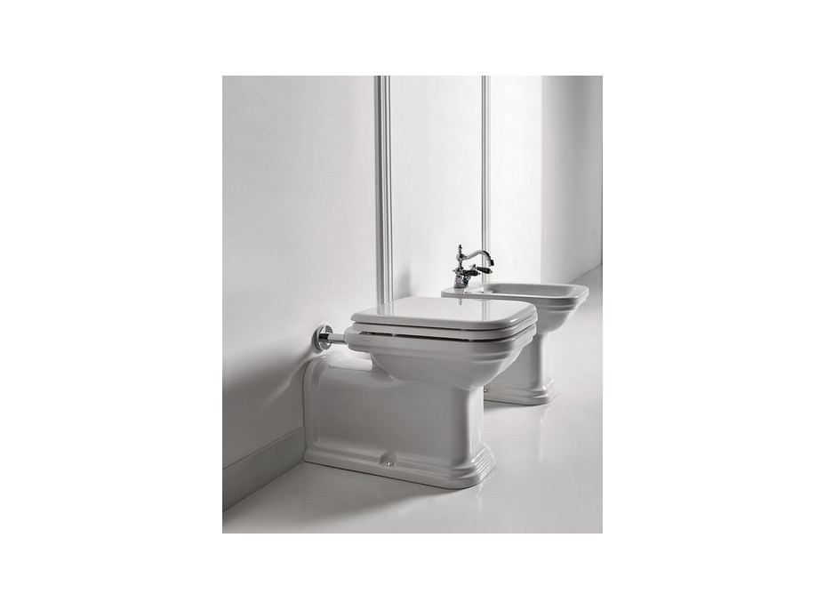 Kerasan WALDORF WC misa stojaca, 37x65cm, spodný/zadný odpad, biela 411601