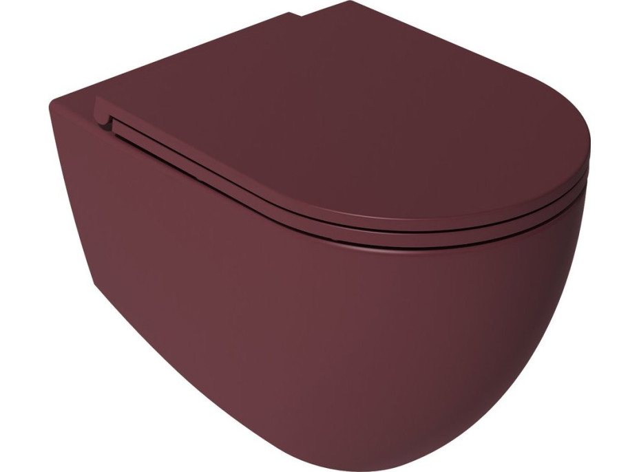 Isvea INFINITY WC sedátko, SLIM, odnímateľné, Soft Close, maroon red 40KF0543I-S