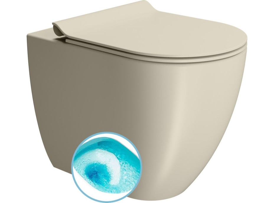 GSI PURA WC misa stojaca, Swirlflush, 36x55cm, spodný/zadný odpad, creta dual-mat 880308