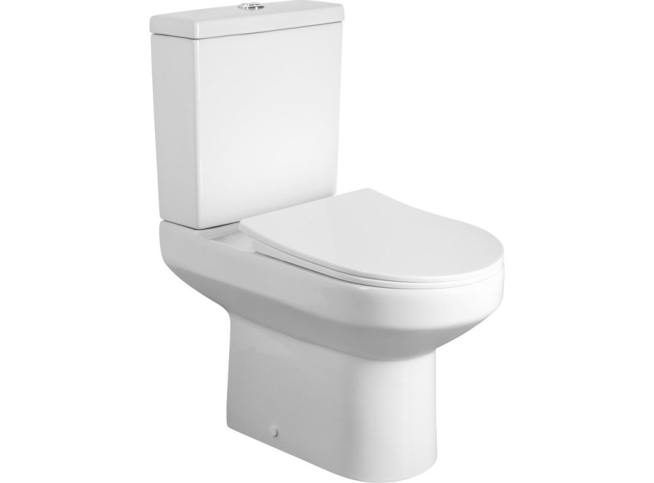 Aqualine VERMET WC kombi misa, zadný/spodný odpad, biela VR038-432