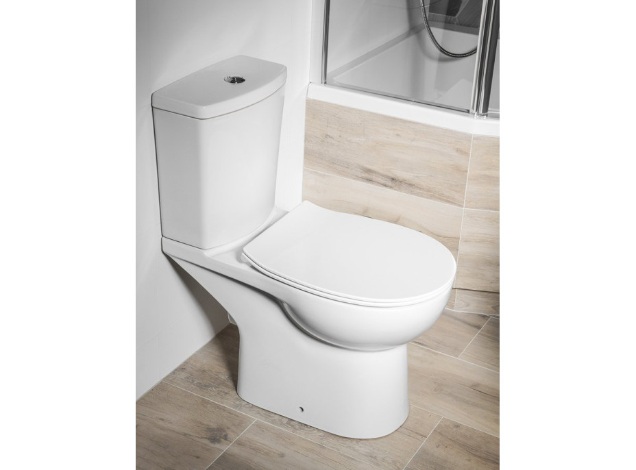 Sapho KAIRO CLEANWASH WC kombi s bidet. spŕškou, zadný odpad, biela PC106