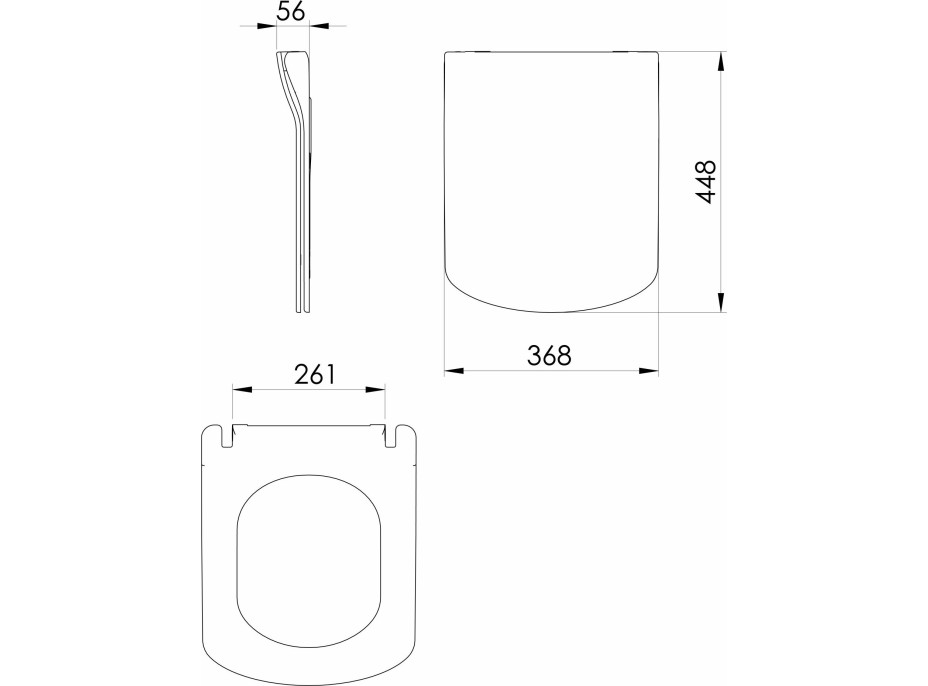 CREAVIT GLANC WC sedátko, SLIM, Soft Close, biela GC5030