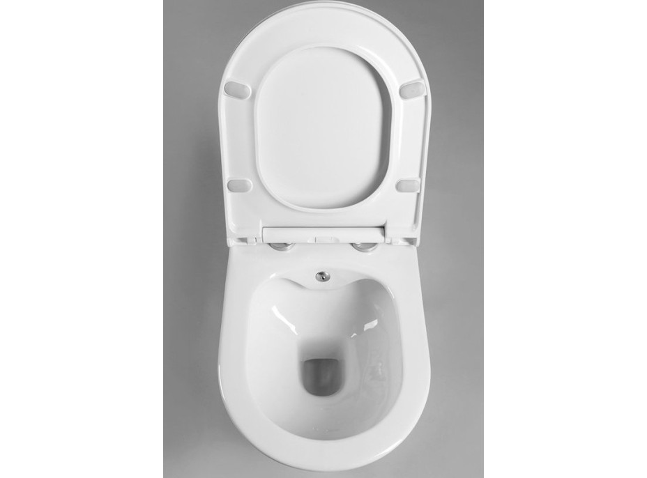 Sapho AVVA CLEANWASH závesná WC misa, Rimless, integrovaná batéria a bidet. spŕška, 35, 5x53cm, biela 100315