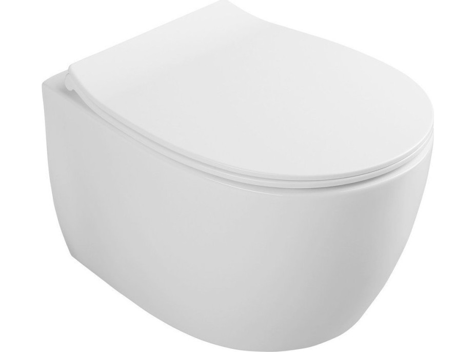 Isvea SENTIMENTI závesná WC misa, Rimless, 36x51cm, biela 10AR02012