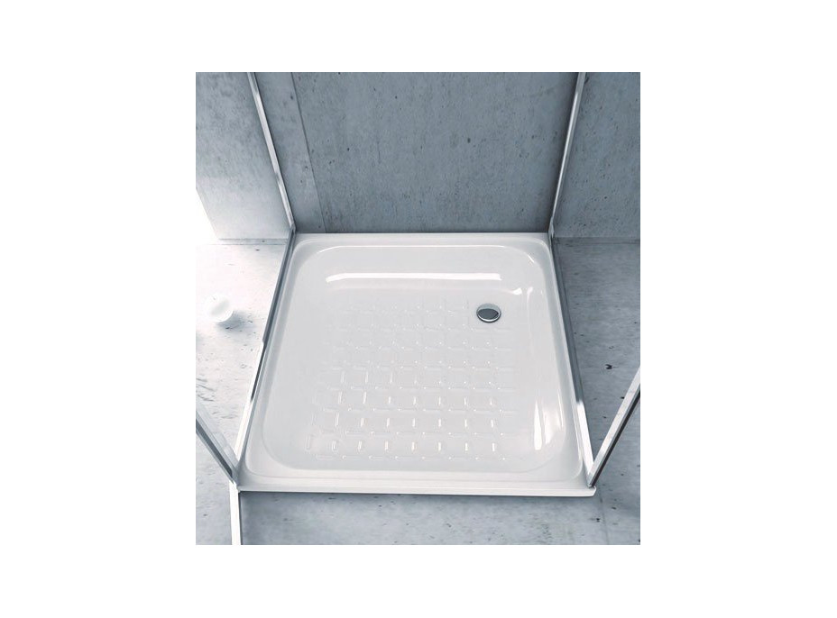 SMAVIT Smaltovaná sprchová vanička, štvorec 70x70x12cm, biela PD70X70