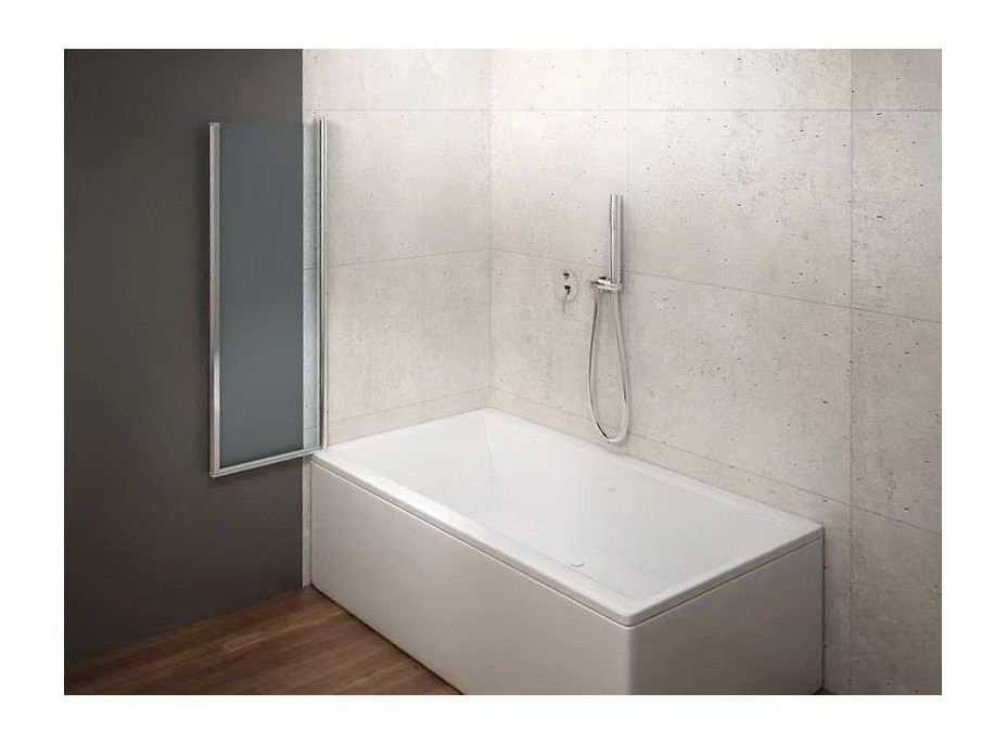 Aqualine WILA vaňová zástena 900x1400 mm skladacia, chróm, číre sklo AQ5742