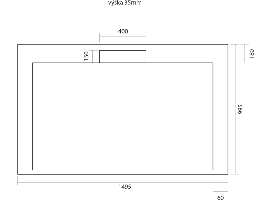 Gelco IRENA sprchová vanička z liateho mramoru, obdĺžnik 150x100cm HI150100