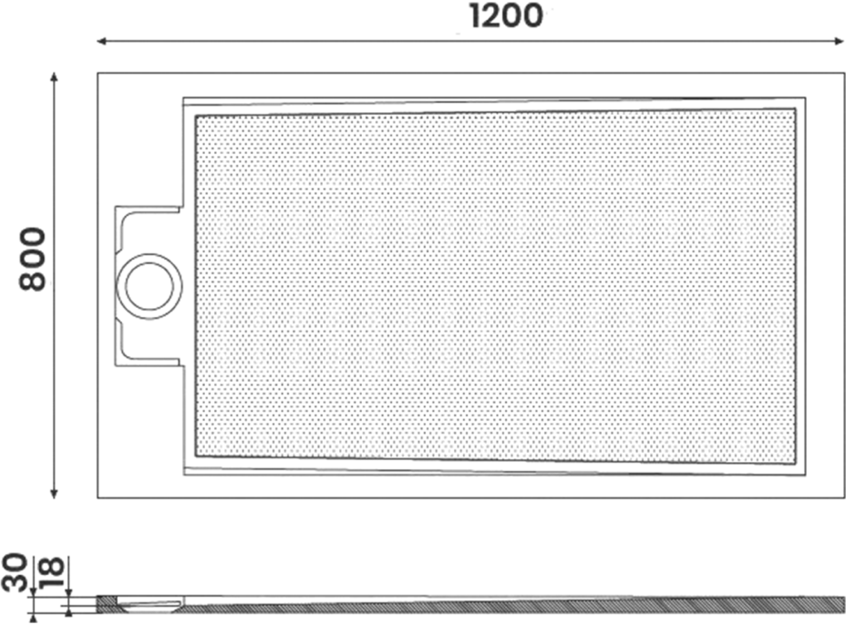 Gelco EMA sprchová vanička z liateho mramoru, obdĺžnik 120x80cm PE12080