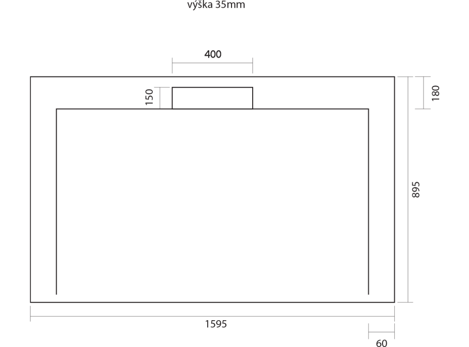 Gelco IRENA sprchová vanička z liateho mramoru, obdĺžnik 160x90cm HI16090