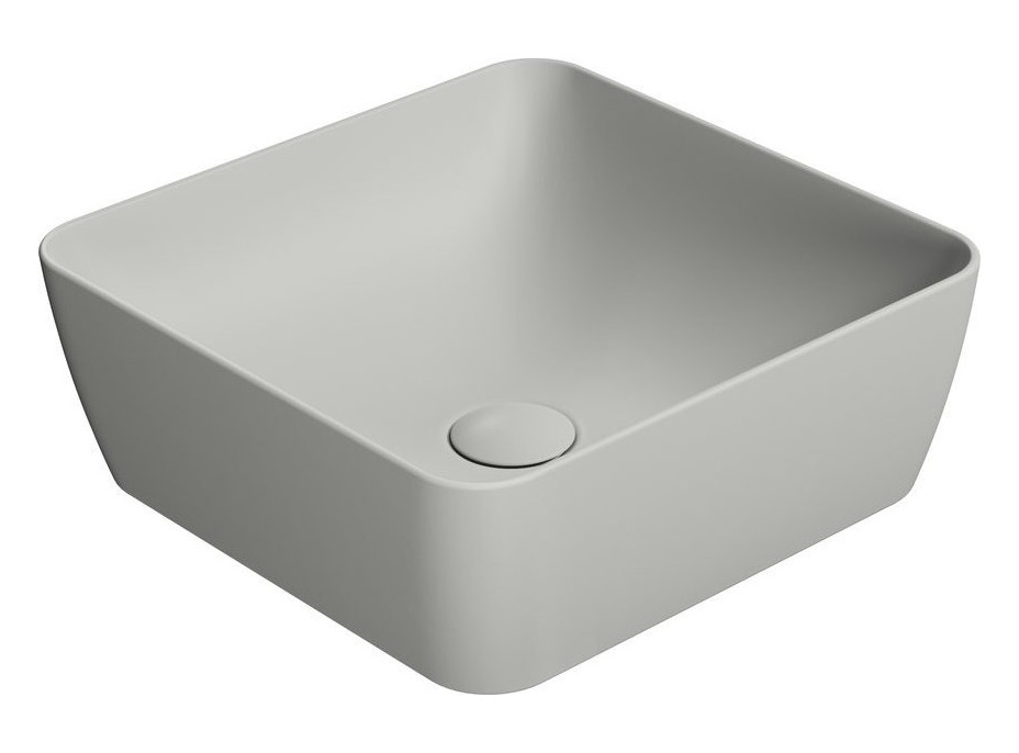 GSI SAND/NUBES keramické umývadlo na dosku 38x38cm, cenere mat 903817
