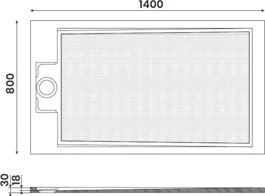 Gelco EMA sprchová vanička z liateho mramoru, obdĺžnik 140x80cm PE14080