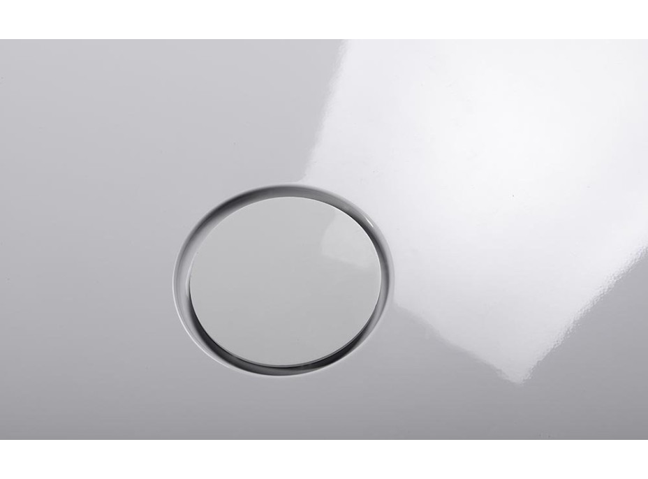 Polysan MIRAI sprchová vanička z liateho mramoru, obdĺžnik 100x80x1,8cm, pravá, biela 73170