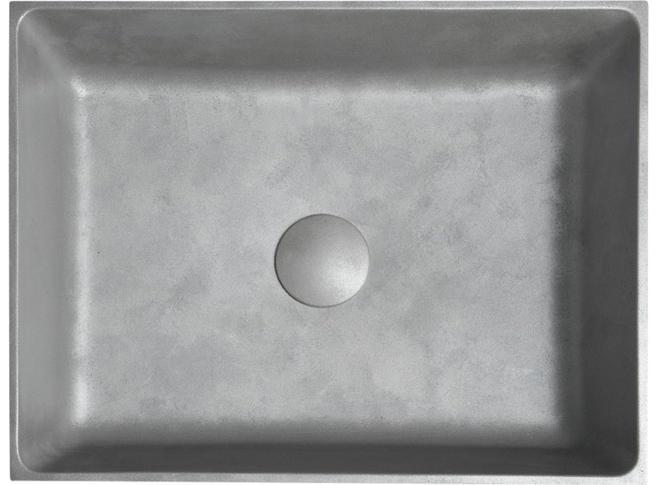 Sapho FORMIGO betónové umývadlo na dosku, 47, 5x36, 5cm, strieborná FG119