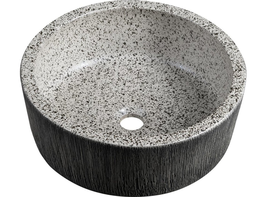 Sapho PRIORI keramické umývadlo na dosku, Ø 41 cm, granit PI035