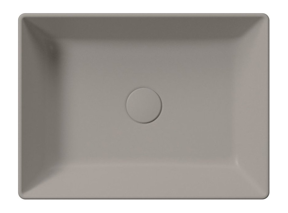 GSI KUBE X keramické umývadlo na dosku, 50x37cm, tortora mat 942905