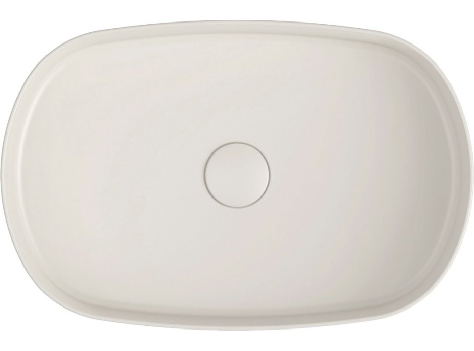 Isvea INFINITY OVAL keramické umývadlo na dosku, 55x36cm, ivory 10NF65055-2K