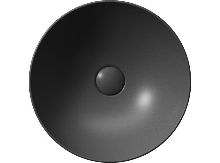 GSI PURA keramické umývadlo na dosku, priemer 40cm, čierna mat 884626