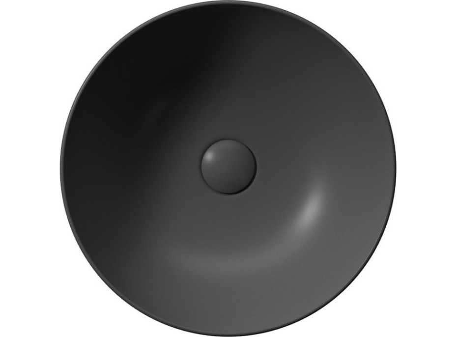 GSI PURA keramické umývadlo na dosku, priemer 42cm, čierna mat 885126