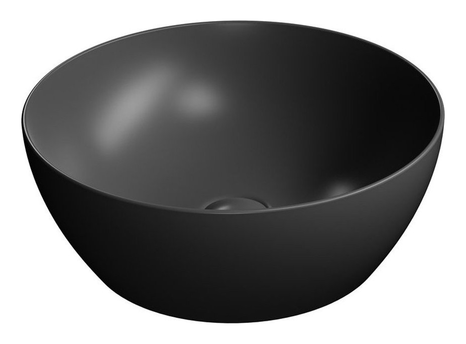 GSI PURA keramické umývadlo na dosku, priemer 42cm, čierna mat 885126