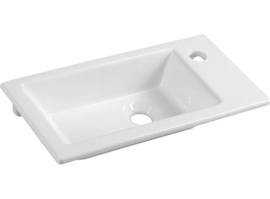 Aqualine ZUNO 50 keramické umývadlo nábytkové 50x25cm, biela 9050