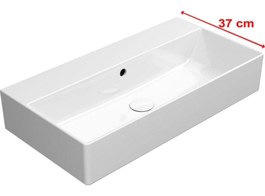GSI KUBE X keramické umývadlo 70x37cm, bez otvoru, biela ExtraGlaze 9455011