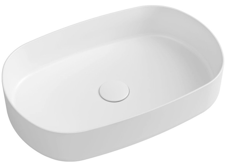 Isvea INFINITY OVAL keramické umývadlo na dosku, 55x36cm, biela 10NF65055