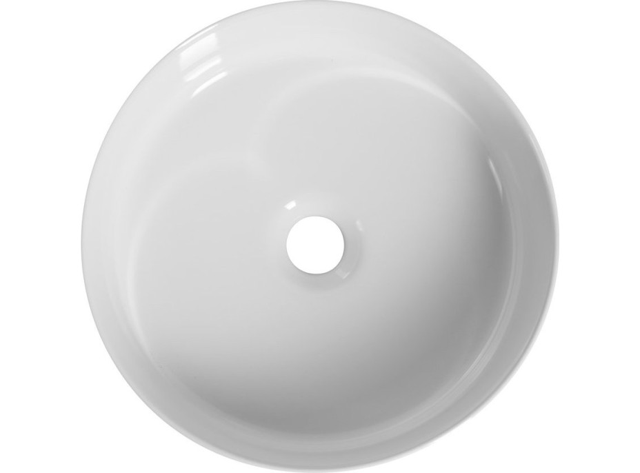 Isvea ION keramické umývadlo na dosku, priemer 36cm, biela 10NF66036