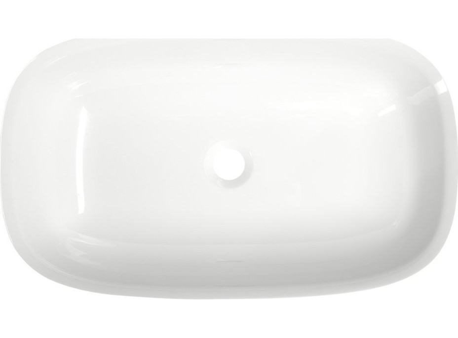 Sapho REIKO umývadlo na dosku, liaty mramor, 60x36cm, biela RE600