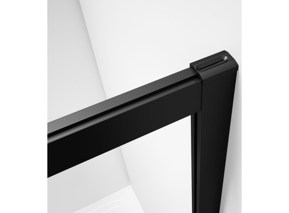 Gelco SIGMA SIMPLY BLACK štvorcový sprchovací kút 800x800 mm, rohový vstup, Brick sklo GS2480B-01