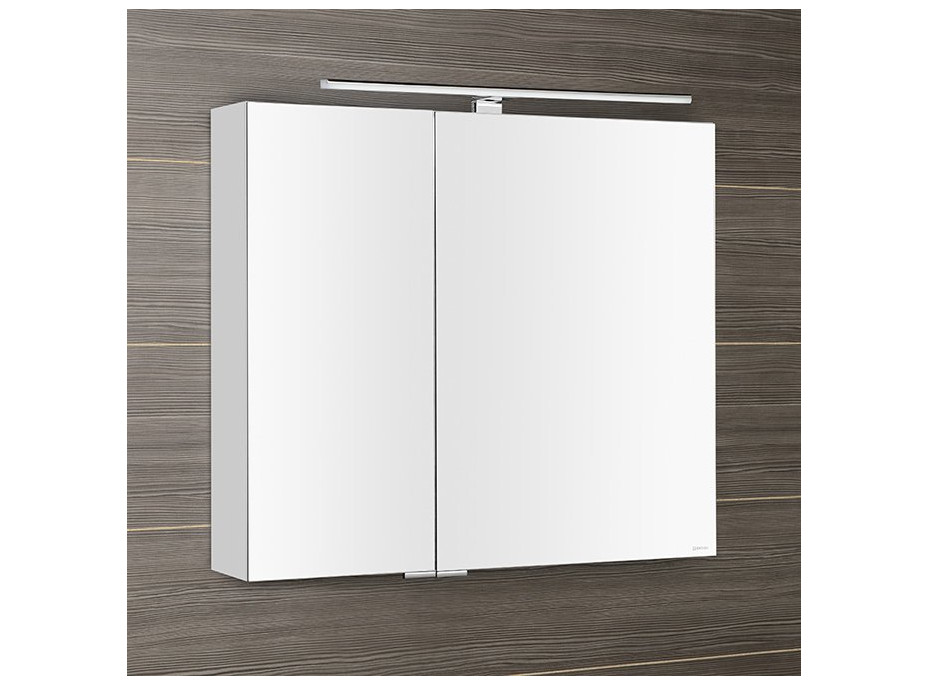 Sapho MIRRÓ galerka s LED osvetlením, 80x70x16cm, biela MC080-0030