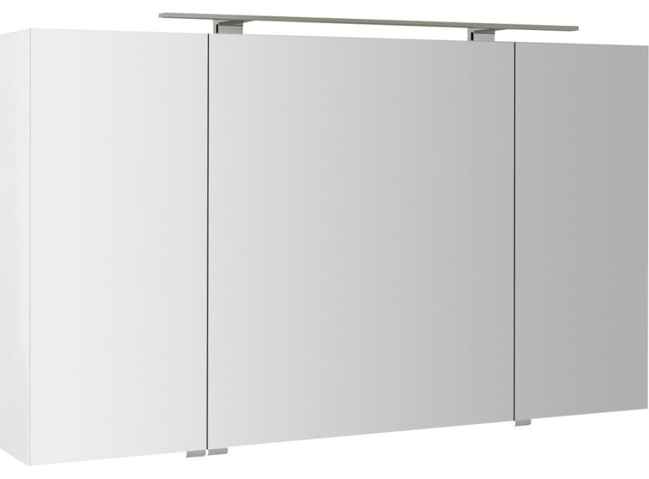 Sapho MIRRÓ galerka s LED osvetlením, 3x dvierka, 120x70x16cm, biela MC121-0030