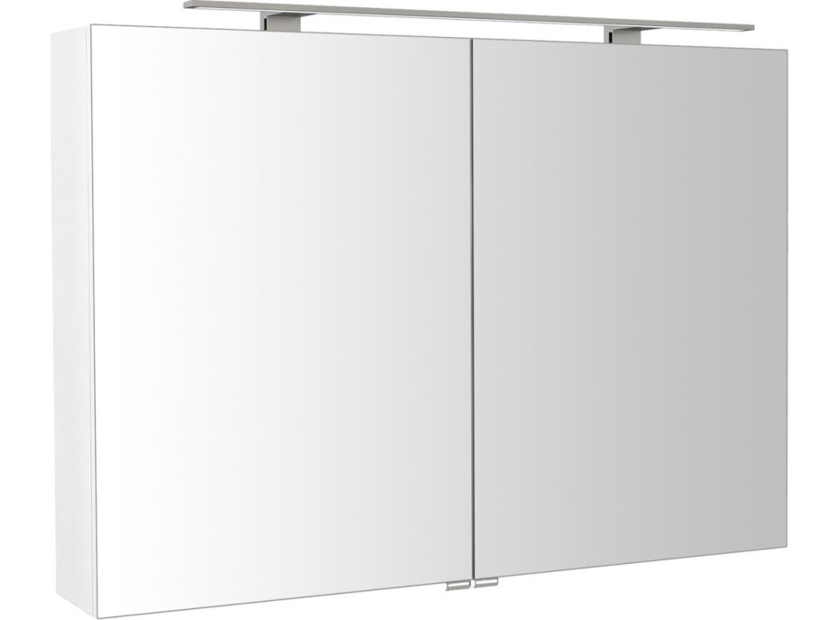 Sapho RIWA galerka s LED osvetlením, 101x70x17cm, biela lesk RIW100-0030