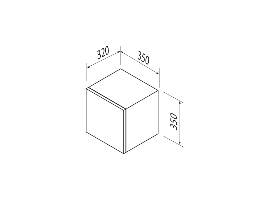 Sapho ESPACE skrinka 35x35x32cm, 1x dvierka, ľavá/pravá, biela lesk ESC730-3030