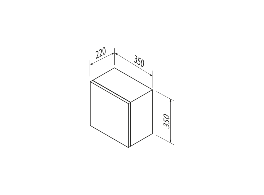 Sapho ESPACE skrinka 35x35x22cm, 1x dvierka, ľavá/pravá, biela lesk ESC830-3030