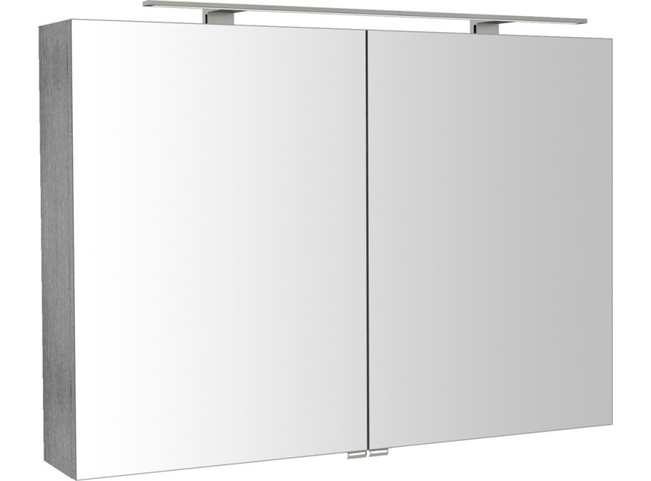 Sapho RIWA galerka s LED osvetlením, 101x70x17cm, dub strieborný RIW100-0011