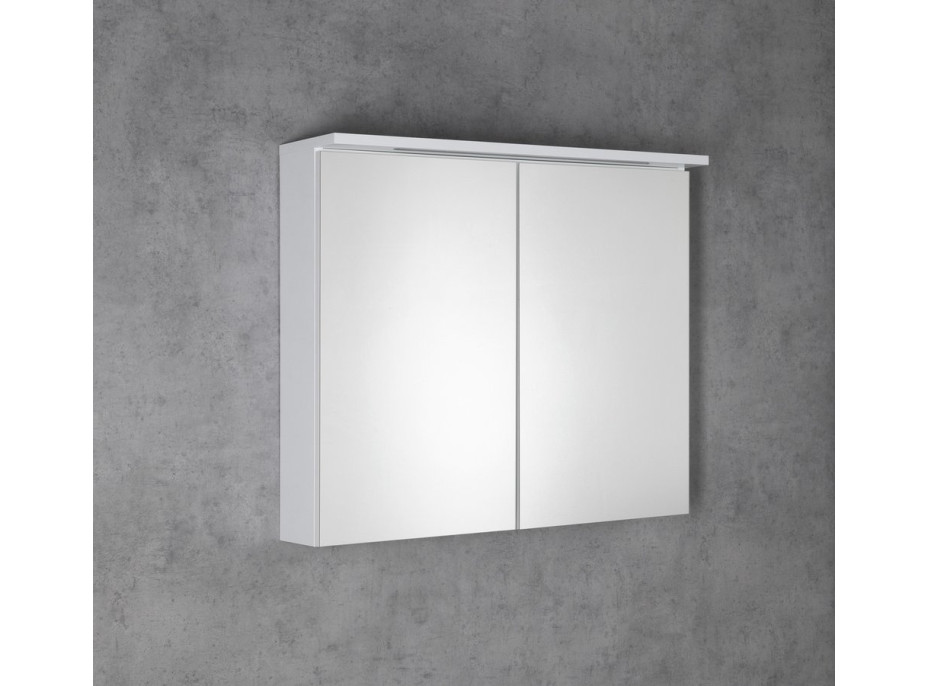 Aqualine KAWA STRIP galerka s LED osvetlením 80x70x22cm, biela WGL80S