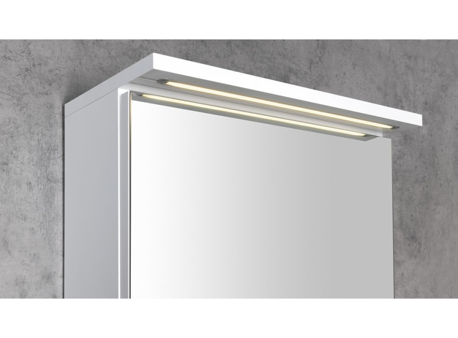 Aqualine KAWA STRIP galerka s LED osvetlením 50x70x22cm, biela WGL50S