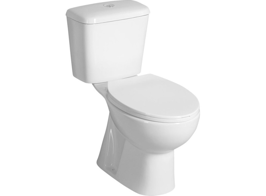 Aqualine MANUEL WC kombi, dvojtlačidlo 3/6l, spodný odpad, biela PS8814