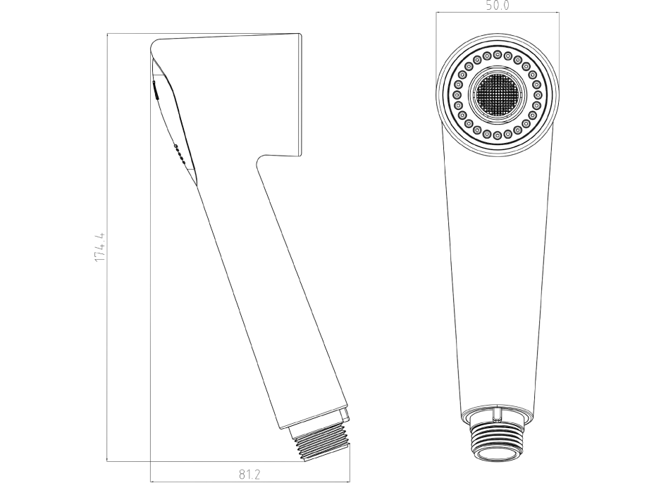 Aqualine Výsuvná sprcha drezovej batérie 1/2", 2 režimy, chróm ND5551