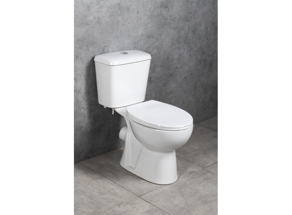 Aqualine JOSE WC kombi, dvojtlačítko 3/6l, zadný odpad, biela PS8812