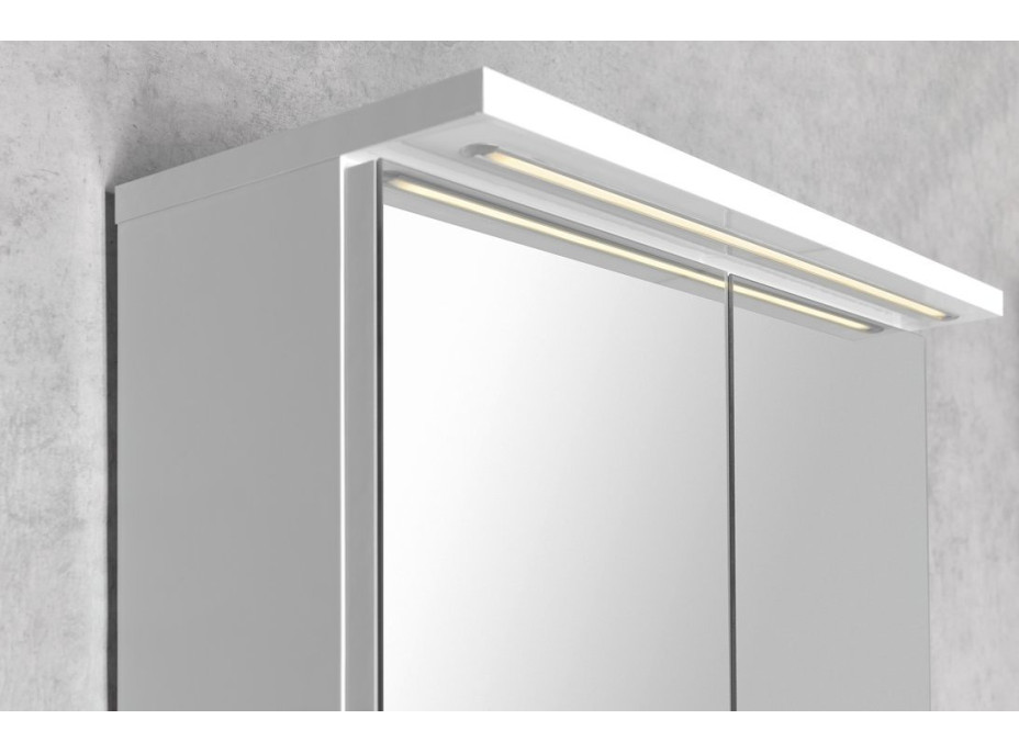 Aqualine KAWA STRIP galerka s LED osvetlením 60x70x22cm, biela WGL60S