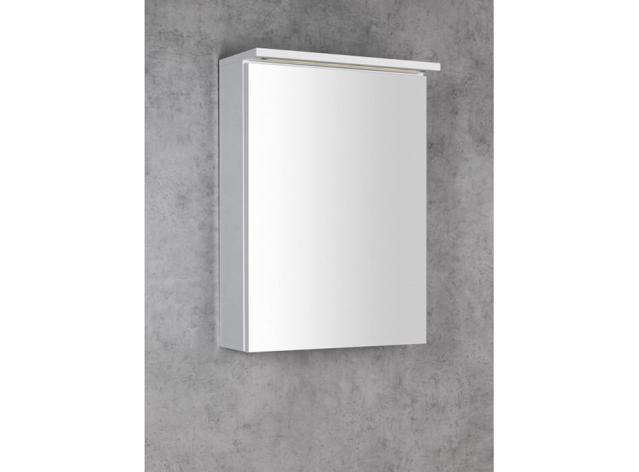 Aqualine KAWA STRIP galerka s LED osvetlením 50x70x22cm, biela WGL50S