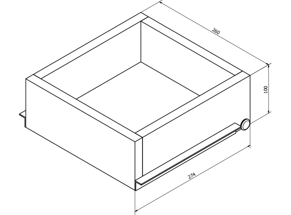 Sapho ESPACE vnútorná zásuvka 256x100x280mm pre ESC230, ESC330, ESC530 a ESC630 ESC999