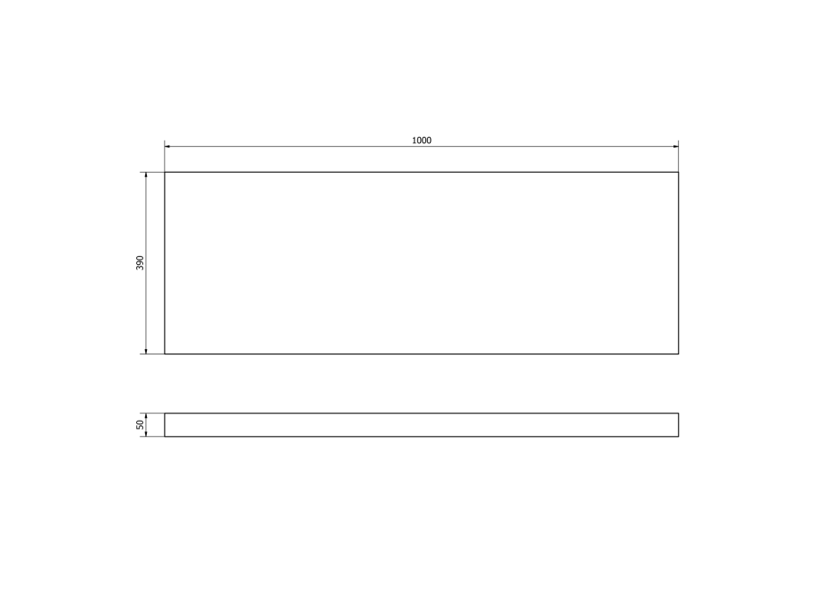 Sapho AVICE doska 100x39cm, dub Rover AV1104