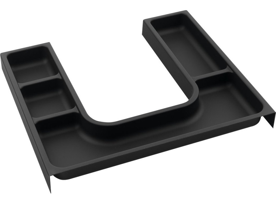 Sapho LINDO "U" organizér 372x36x323mm, plast, antracit LD001