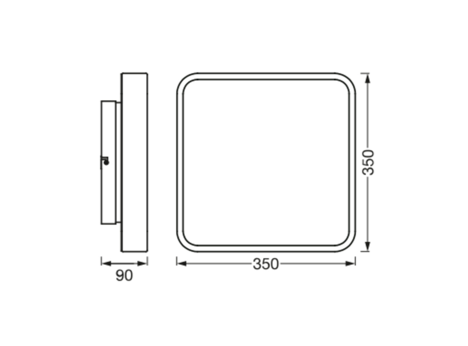 LEDVANCE ORBIS BACKLIGHT stropné svietidlo, 350x350mm, WIFI RGB+stmievateľné, 2800lm, 28W, biela AC314090055