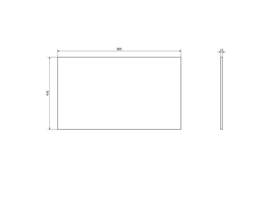 Sapho SKARA doska Rockstone 805x12x470 mm, biela mat CG023-0101