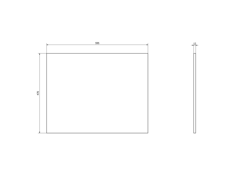 Sapho SKARA doska Rockstone 595x12x470 mm, biela mat CG022-0101