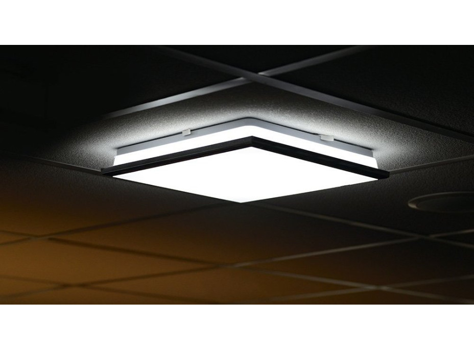 Sapho SILVER stropné LED svietidlo 28x28cm, 10W, 230V, denná biela, chróm AU461