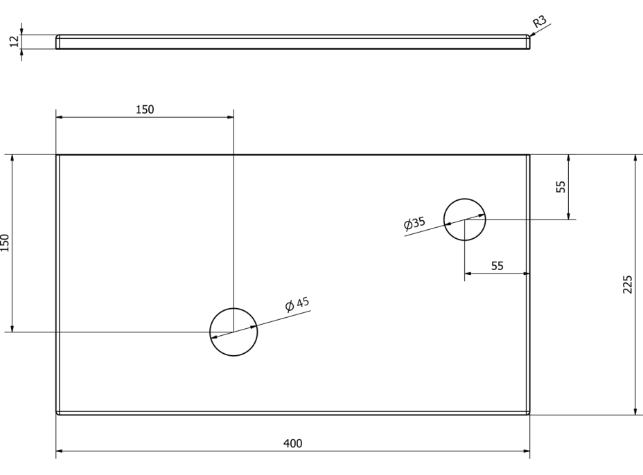 Sapho MINOR doska pod umývadlo 40x22, 5cm, batéria vpravo, liaty mramor, biela MR405